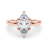Lab-Grown D-VVS Marquise Cut Diamond Solitaire Engagement Ring.