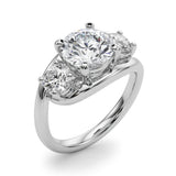 0.50-2.00ct Lab-Grown Round Cut Diamond Three Stone Engagement Ring in 18K Gold