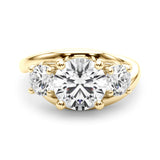 0.50-2.00ct Lab-Grown Round Cut Diamond Three Stone Engagement Ring in 18K Gold