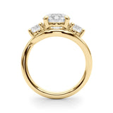 0.50-2.00ct Lab-Grown Round Cut Diamond Three Stone Engagement Ring in 18K Gold