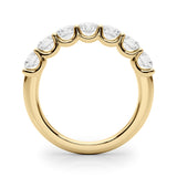 Lab Grown Round Diamond 7 Stone U Prong Set Diamond Ring D Color VVS Clarity