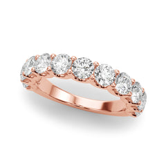 U-Prong Half Eternity Ring in Gold & Platinum