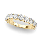 U-Prong Half Eternity Ring in Gold & Platinum
