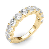 U-Prong Half Eternity Ring in Gold & Platinum