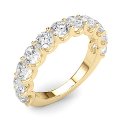 U-Prong Half Eternity Ring in Gold & Platinum