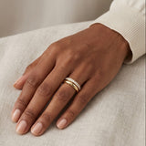 Duo Curve Stacking Lab Diamond Ring 0.26ct in 18K Gold Vermeil