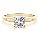 IGI-Labor-gezüchteter Kissen-Diamant-Solitär-Verlobungsring mit Vier-Krappen-Fassung, Farbe D, Reinheit VVS