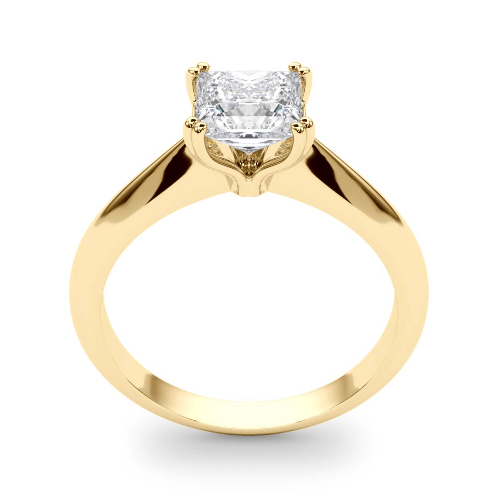 Princess Cut Diamond Four-Prong Heart Shaped Engagement Ring