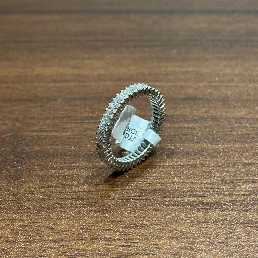 prong set diamond ring full eternity wedding band