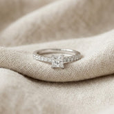 Princess Cut Lab Diamond Ring 0.25ct H/SI in 925 Sterling Silver | FineDiam