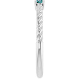Round Alexandrite Solitaire Ring in Platinum