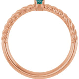 Round Lab-Grown Alexandrite Solitaire Ring in Gold