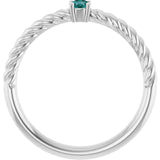 Round Alexandrite Solitaire Ring in Platinum