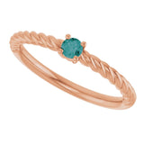 Round Lab-Grown Alexandrite Solitaire Ring in Gold