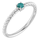 Round Alexandrite Solitaire Ring in Platinum