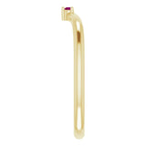Round Rhodolite Garnet Stackable Ring in Gold