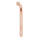 Round Green Tourmaline Stackable Ring in Rose Gold