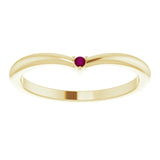 Round Rhodolite Garnet Stackable Ring in Gold
