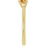 Heart Citrine Symbols Ring in Gold
