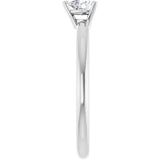 Heart White Sapphire Symbols Ring in Platinum