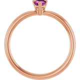 Heart Pink Tourmaline Symbols Ring in Rose Gold