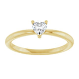 Heart White Sapphire Symbols Ring in Gold