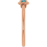 Round Alexandrite Solitaire Ring in Gold