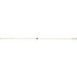 1-Stone Lab-Grown Emerald & Round Bezel-Set Link Bracelet In Set