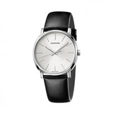 Calvin Klein Posh Men’s Silver Dial 40 mm Leather Watch