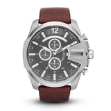 Diesel Men's Watches Mega Chief Chronograph Classic Brown Leather Watch