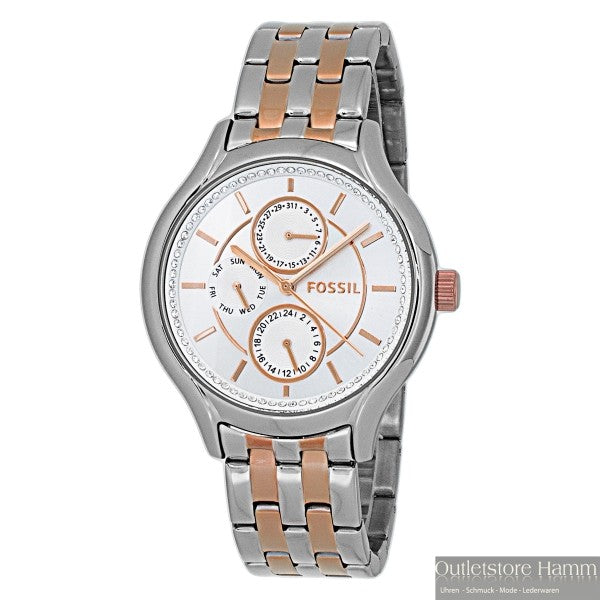 Fossil Uhr Daydreamer Bq1582 Damen Armbanduhr Multifunktion Bicolor IP Rotgold