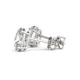 Sustainable Lab Grown Oval Diamond Earrings, Fine Jewellery 9K Gold Oval Stud Earrings