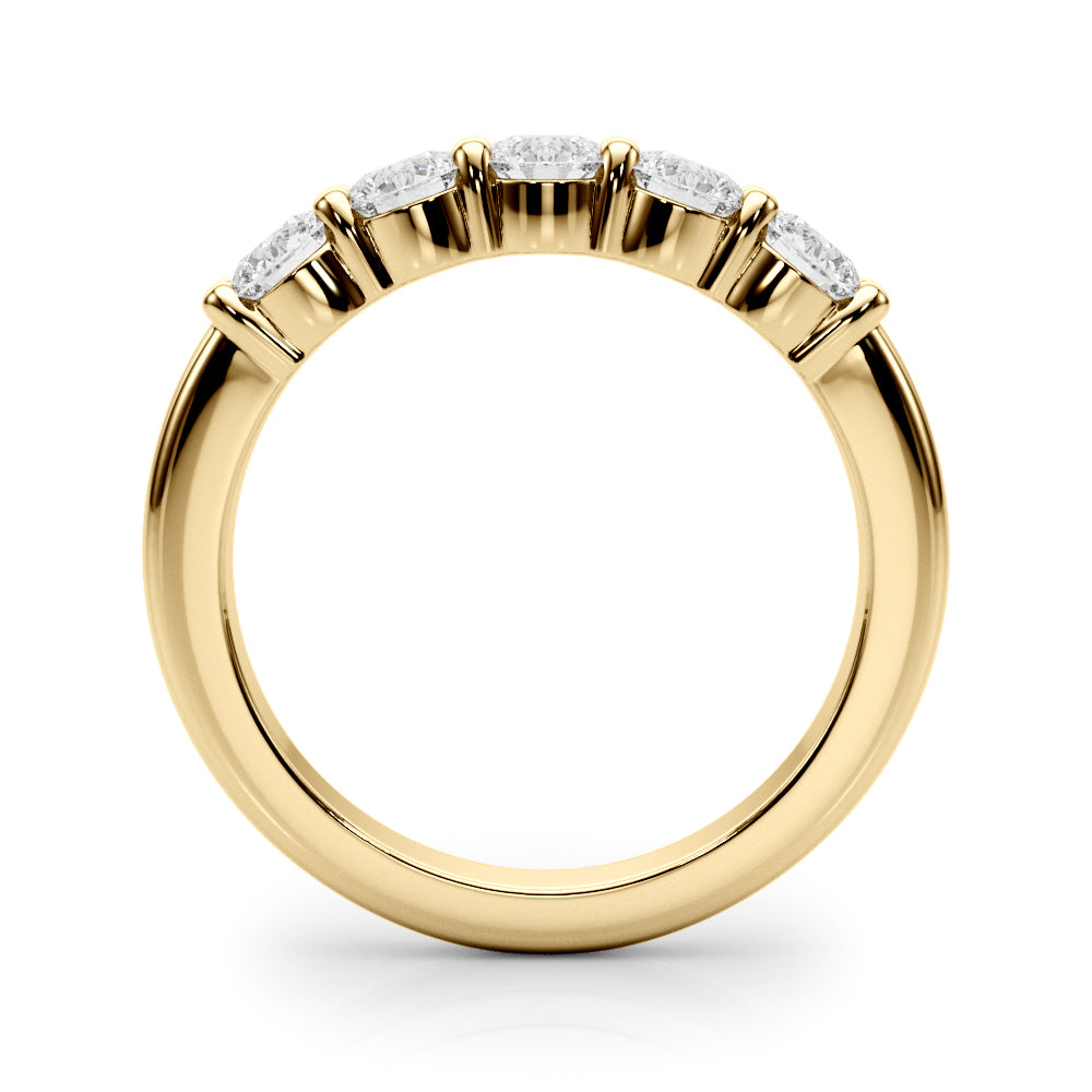 5-Stone Lab-Grown Diamond Ring – Timeless Symbol of Love with Brilliant DE Color, VVS Clarity Diamonds in an Elegant Shared U-Prong Setting