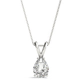 Pear Lab Grown Diamond Solitaire Pendant, D Color VVS Clarity 0.20 Ct To 2.00 Ct