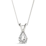 Pear Lab Grown Diamond Solitaire Pendant, D Color VVS Clarity 0.20 Ct To 2.00 Ct