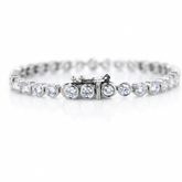 round diamond bezel set diamond tennis bracelet for women for birthday gift