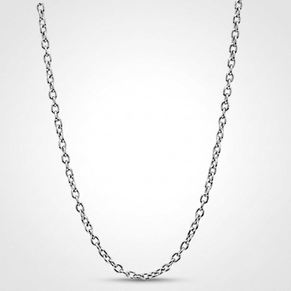 9K white gold cable chain 18 inch pendant gift