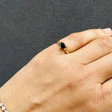 black diamond solitaire ring