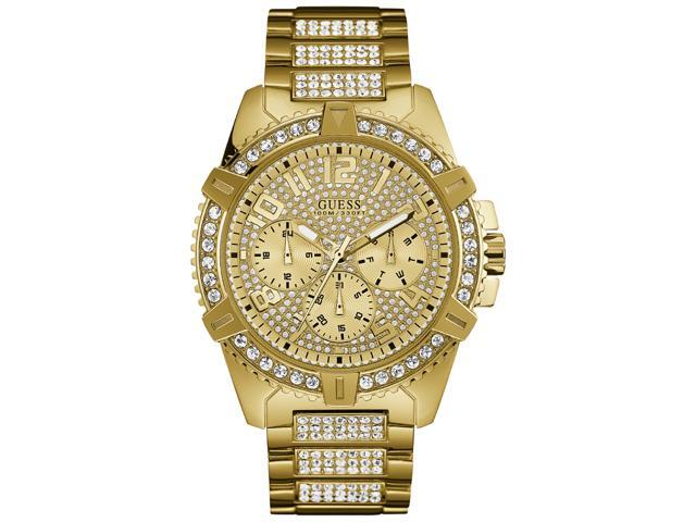 Guess Frontier Quartz Gold Dial Men s Watch W0799G2
