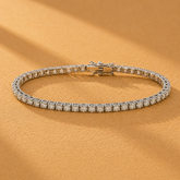 WGI 7.01Ct Natural Round Diamond Tennis Bracelet 18k White Gold Ready To Ship