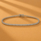 WGI 3.75Ct Natural Round Diamond Tennis Bracelet 18k White Gold Ready To Ship