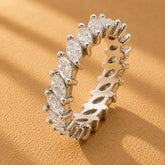 WGI 2.50Ct Natural Marquise Diamond Full Etenrity Ring 950 Platinum Ready To Ship
