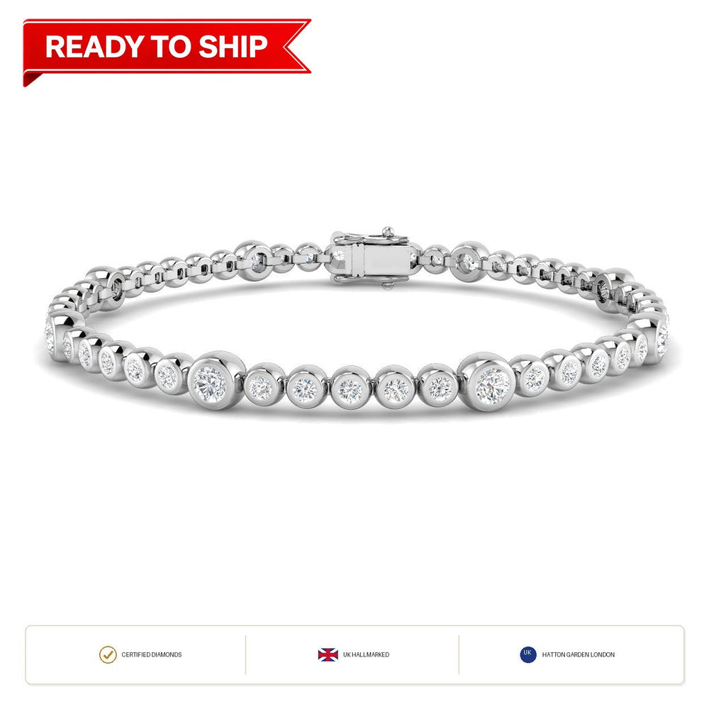 Lab grown diamond tennis bracelet