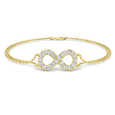 9ct Yellow Gold 0.5ct Lab Grown Diamond Bracelet - Elegant Design 7.1"