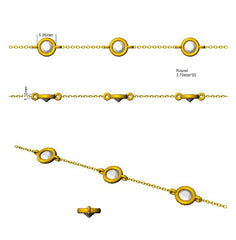 1.00 Ct D-E/VS Lab Grown Diamond Everyday Bracelet 9k Yellow Gold Ready To Ship