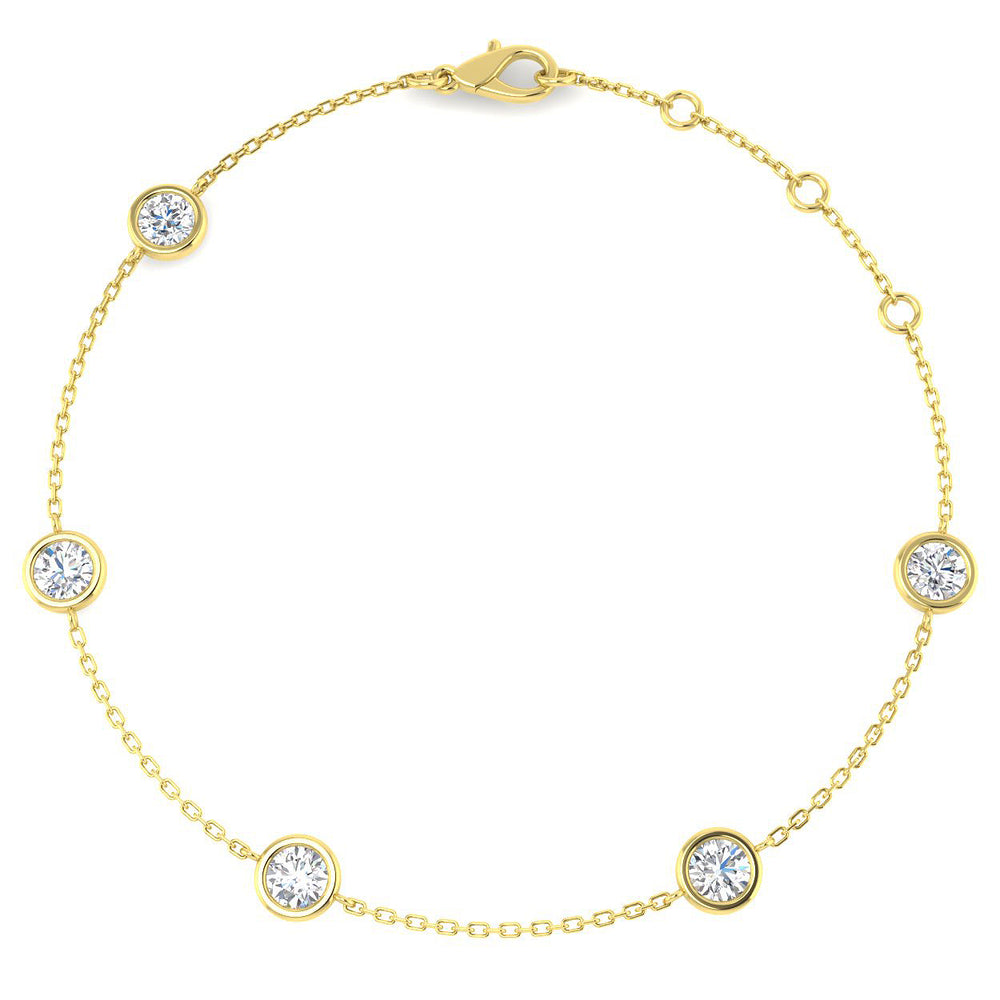 1.25ct Lab Grown Diamond Bracelet in 9K Yellow Gold