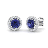 Erjby 1.5ct Gold Tanzanite Diamond Earrings - Luxury Gemstone Jewelry