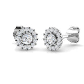 "Ensry Gold Halo Diamond Earrings 0.33ct - Luxury Jewelry Gift"