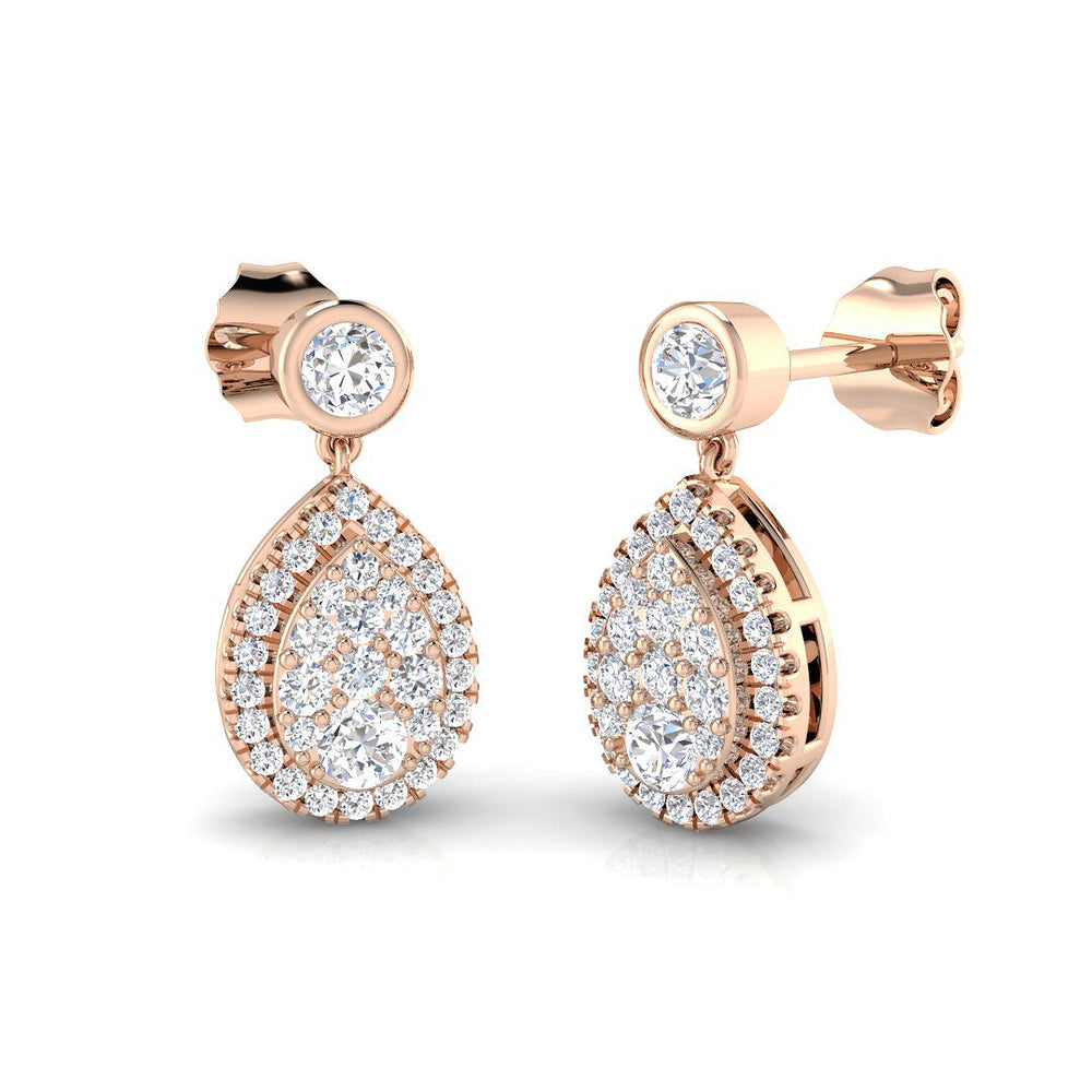 Opulent Diamond Earring 0.5 ct Platinum, 9ct, 18ct White, Yellow & Rose Gold | Handcrafted Fine Jewellery-11