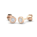 Solitaire Diamond Earrings with Lab Grown Round Cut